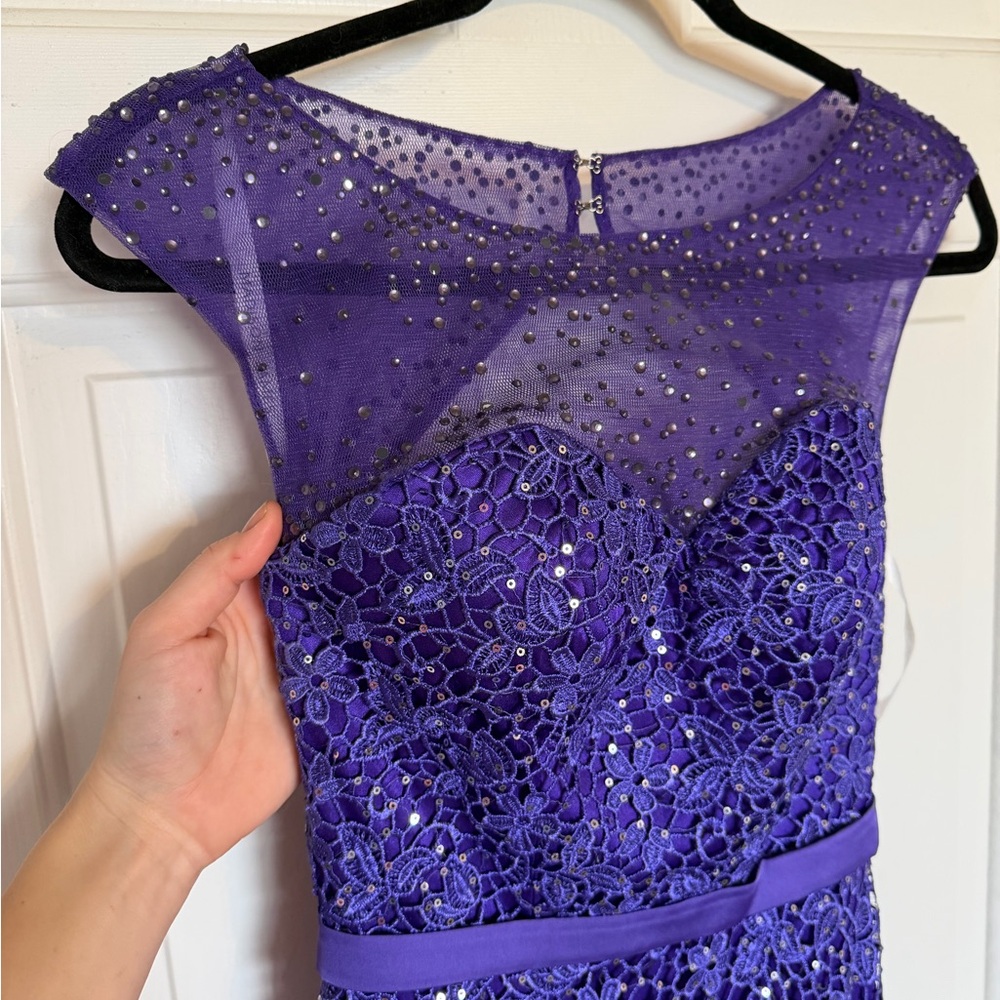 Madison James Sparkling Purple Gown